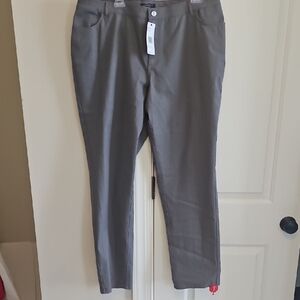nwt womens sz 18 gray lafayette 148 n.y. chino pants
